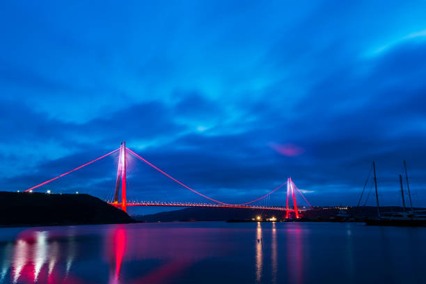 istock Yavuz Sultan Selim Bridge in Istanbul, Turkey. 3rd Bosphorus Bridge night view. 969234292