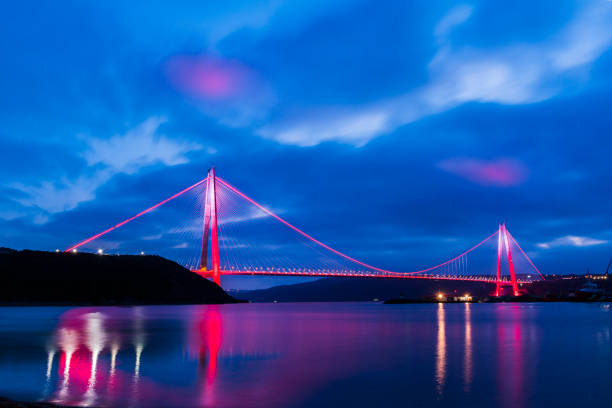 istock Yavuz Sultan Selim Bridge in Istanbul, Turkey. 3rd Bosphorus Bridge night view. 969234304