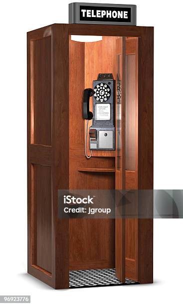 Retro Phone Booth Stockfoto und mehr Bilder von Altertümlich - Altertümlich, Telefonzelle, Münztelefon