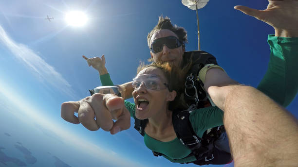 istock Sky diving tandem self portrait 969237856