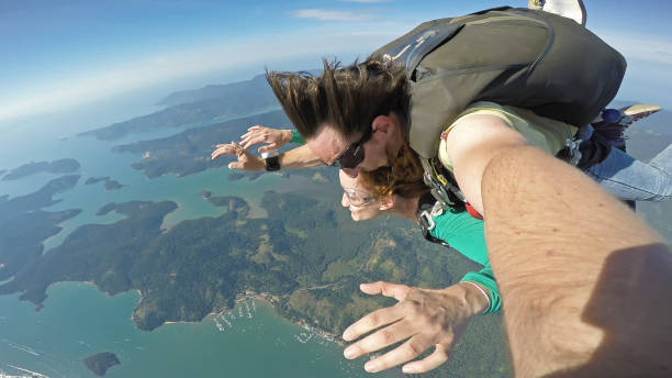 istock Sky diving tandem self portrait 969237876