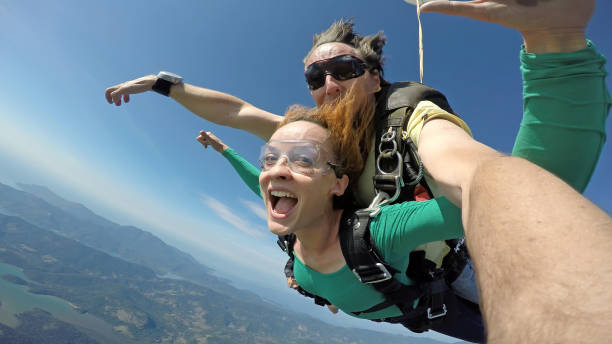 istock Sky diving tandem self portrait 969237878