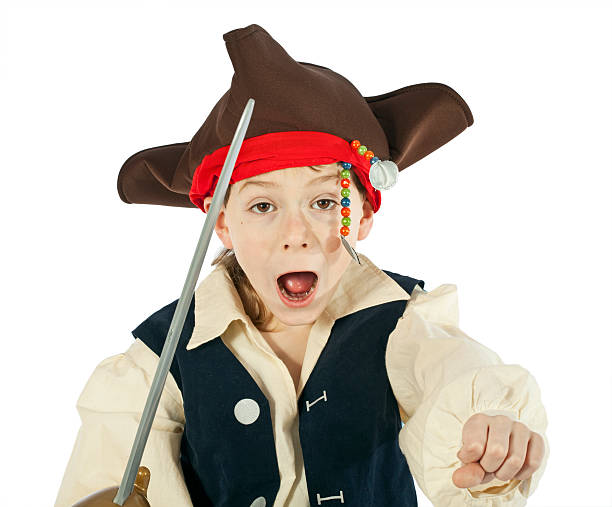 istock Boy in a pirate costume cry 96923798