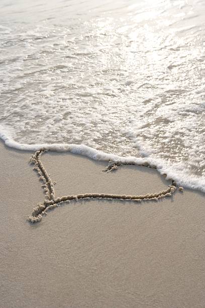 istock Inundated heart at a tropical beach 96924686