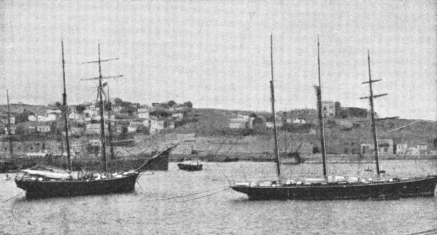 istock Tall Ships on the Dardanelles at Istanbul, Turkey - 19th Century 969248322