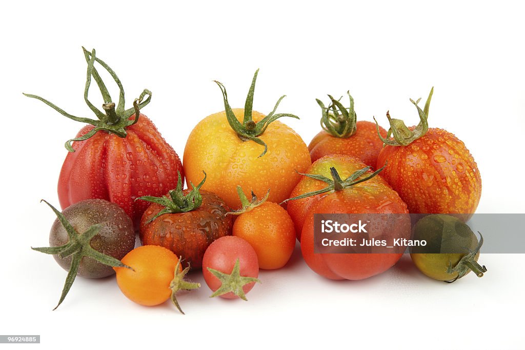 Grupa egzotycznych Pomidory (XXXL - Zbiór zdjęć royalty-free (Białe tło)