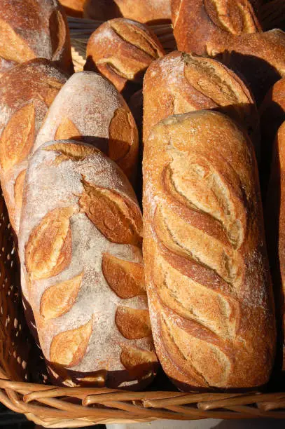 Bath Main farmers market on the weekends features fresh baked Bread and other wonders
