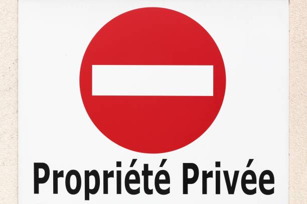 istock Private property sign in French 969253694