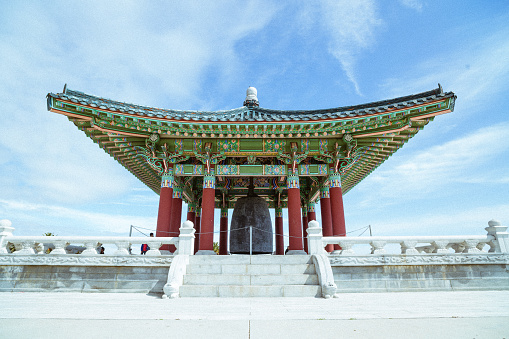 The historic Korean Friendship Bell in San Pedro, Los Angeles, CA.