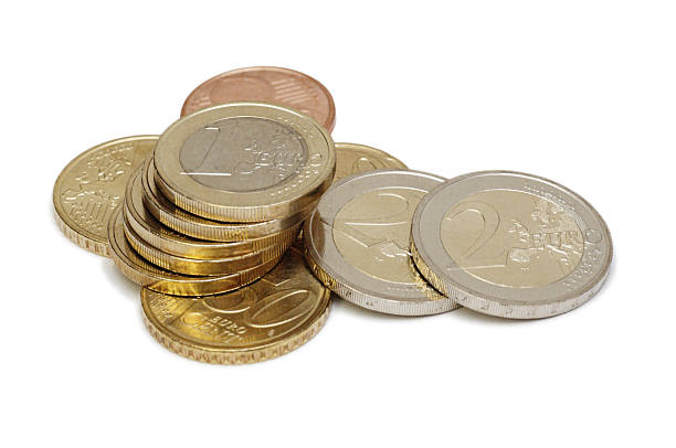 istock Euro coins isolated on white 96925424