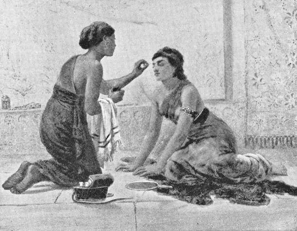 Ottoman Empire. Turkey. Constantinople (today Istanbul). Turkish baths for women. Engraving by Lemaitre, Lalaisse and Chaillot. Historia de Turquia by Stock Photo - Alamy