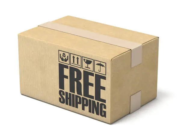 Photo of Free shipping cardboard box 3D