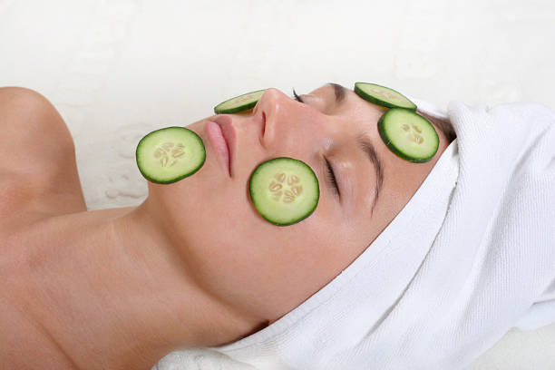 istock Women whit cucumber 96926213