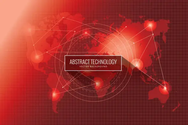 Vector illustration of Abstract global network technology background