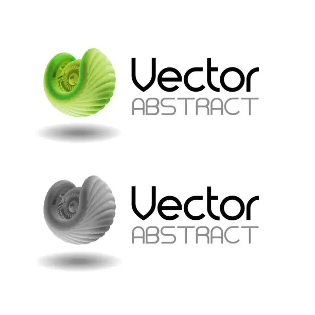 Vector illustration of high tech colorful abstract icon - 3d vector