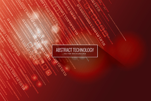 Abstract Technology Binary Code Background Stock Illustration ...