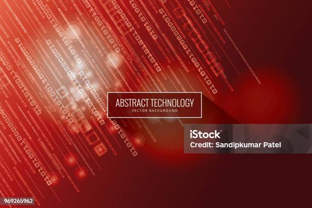 Abstract Technology Binary Code Background Stock Illustration ...