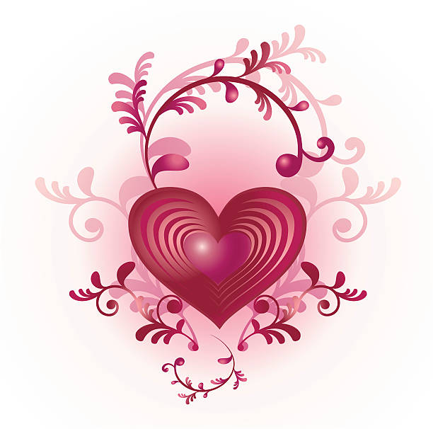 Valentine's Day heart vector art illustration