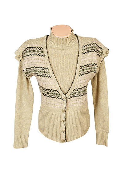 istock Modern yellow, warm waistcoat and sweater on a white. 96927663