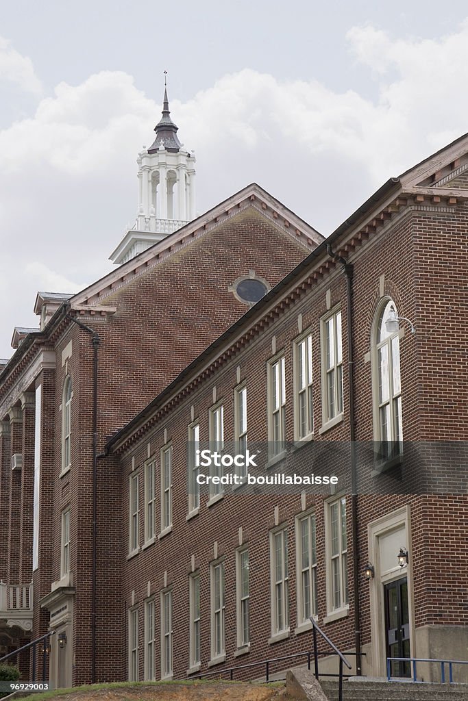 Brick School House-Durham, NC - Lizenzfrei North Carolina - US-Bundesstaat Stock-Foto