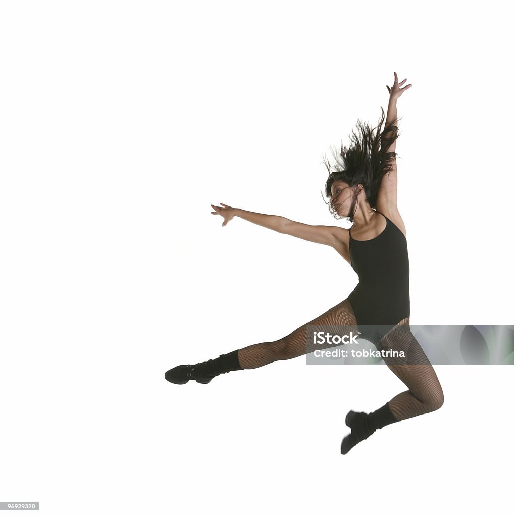 Hermosa bailarina de Jazz moderno Street salto - Foto de stock de Jazz libre de derechos