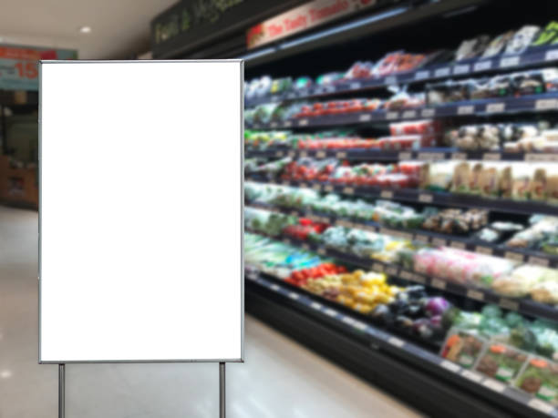 istock Blank billboard in a supermarket copy space for text message 969296790