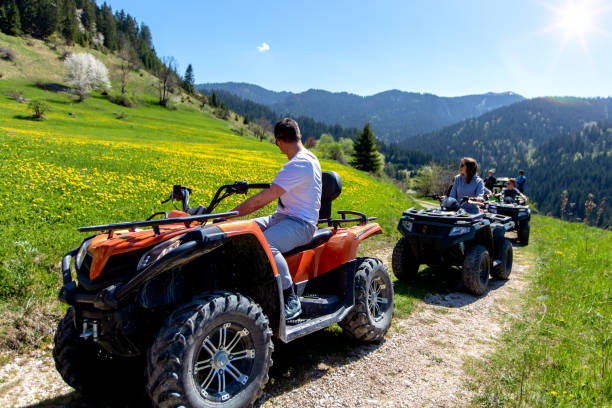 istock A tour group travels on ATVs and UTVs on the mountains 969301290