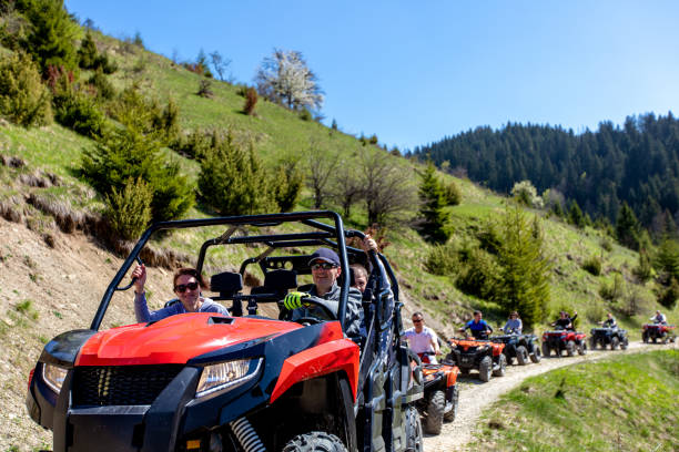 istock A tour group travels on ATVs and UTVs on the mountains 969301886