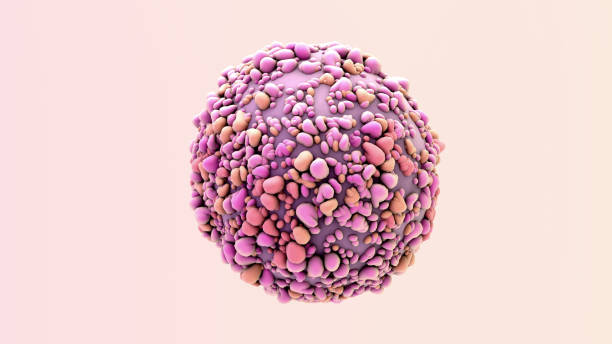 Breast Cancer Cell 3d illustration  Breast Cancer Cell light micrograph stock pictures, royalty-free photos & images