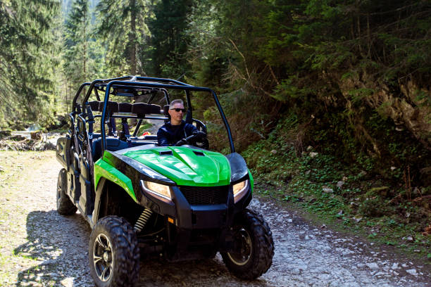 istock A tour group travels on ATVs and UTVs on the mountains 969311284