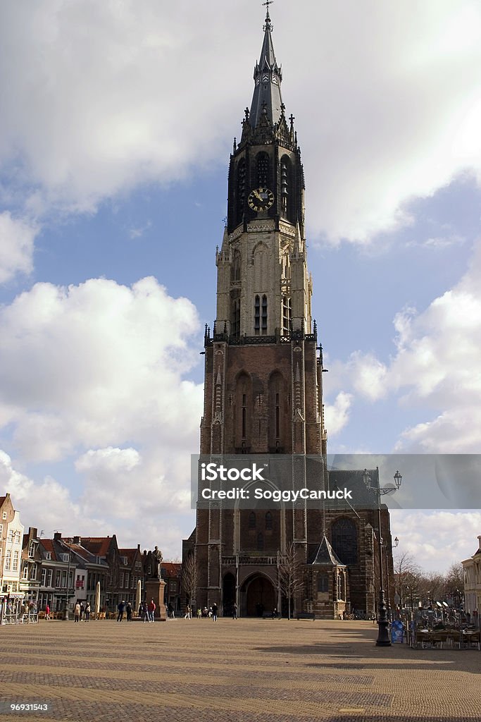 Delft Kirche - Lizenzfrei Aussicht genießen Stock-Foto