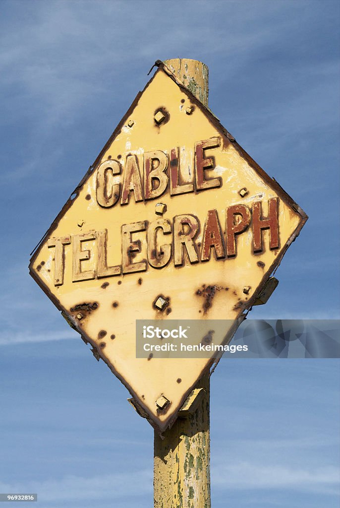 old telegraph post  Bad Condition Stock Photo