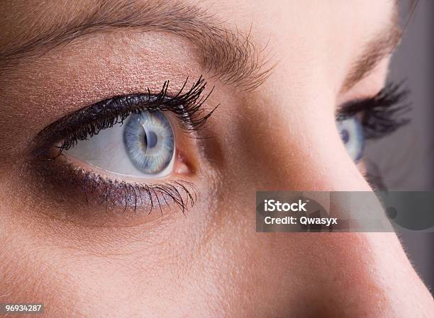 Closeup Of Blue Eyes Stock Photo - Download Image Now - Beautiful People, Beauty, Beauty In Nature