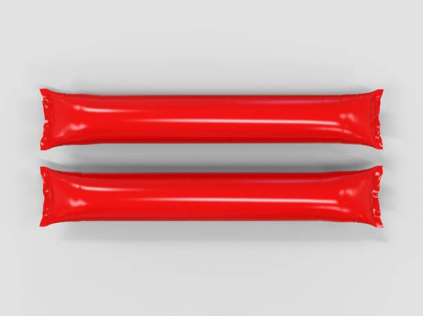 Blank bang bang inflatable balloon stick. 3d render illustration.