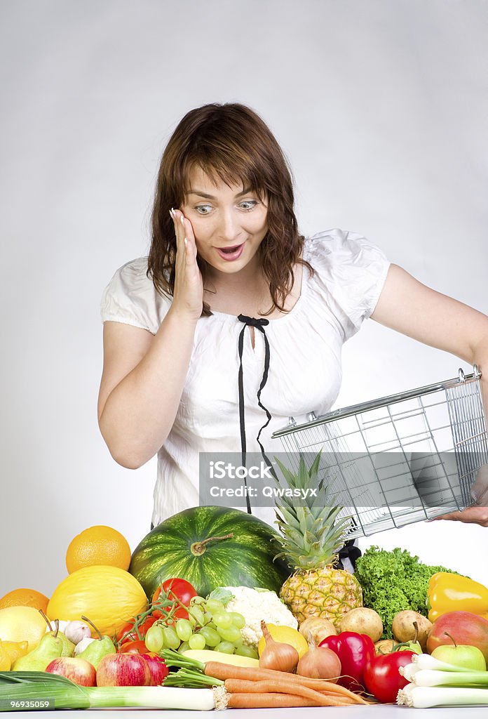 Compras Frutas e veggies para - Royalty-free 20-29 Anos Foto de stock