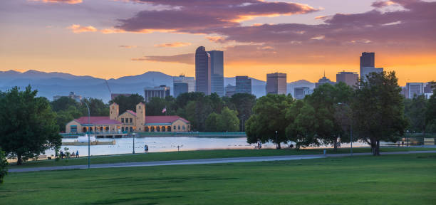 istock Denver Skyline and Mountains Beyond Lake 969362008