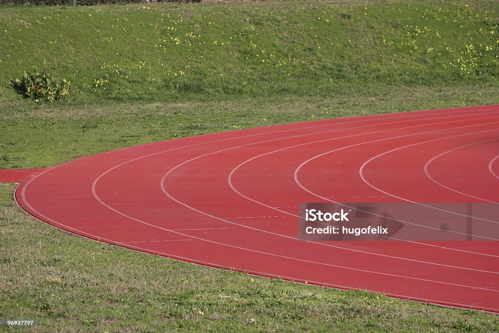 Pista de Corrida de Atletismo em perspectiva - Royalty-free Acabar Foto de stock