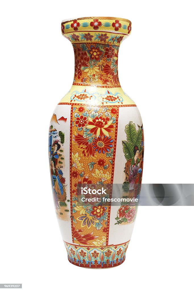 Antique Japanese vase.  Antique Stock Photo