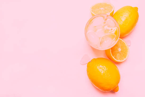 istock Summer refreshing drink, cold water with ice and lemon 969396446