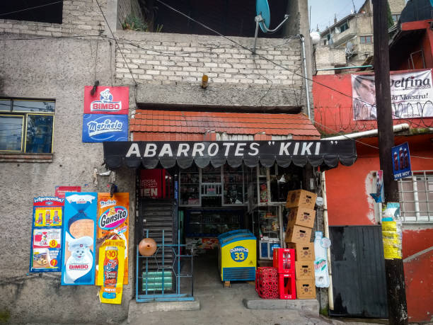 Kiki groceries in Naucalpan, Mexico. stock photo