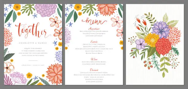 Vector illustration of Invitation and Card Design Set_15