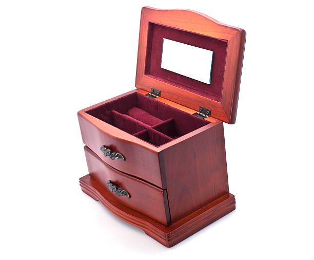 istock Wooden casket for jewelry 96940155