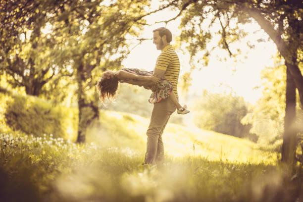 istock Father daughter time. Spring season. 969402908