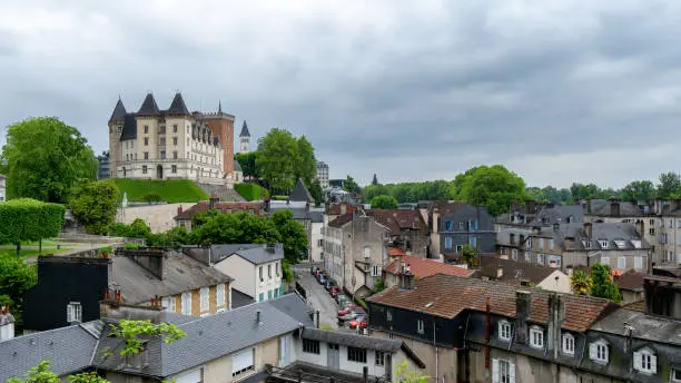Photo of a view of castle of Pau city in France