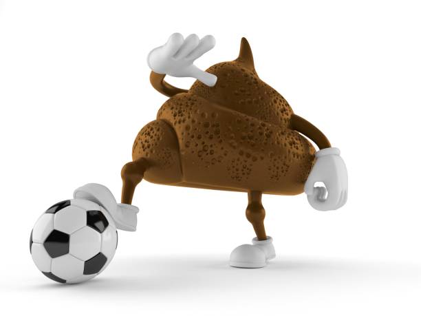 istock Poop character with soccer ball 969410742