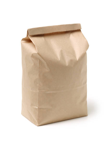 istock Lunch bag isolated on white background 969411406
