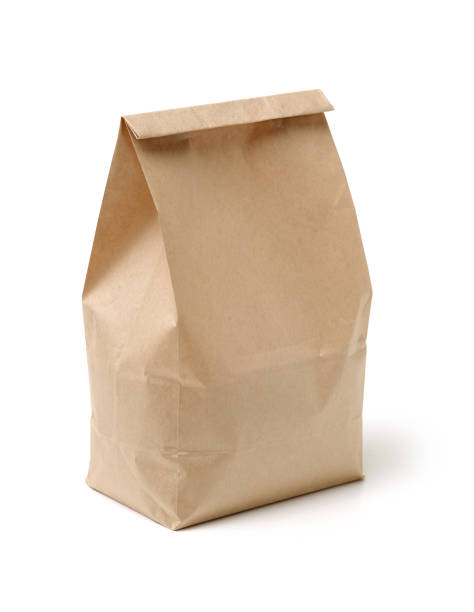 istock Lunch bag isolated on white background 969411482