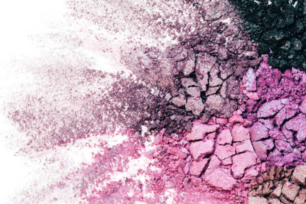 sombra textura, cores roxas e ultravioletas - paleta de maquilhagem - fotografias e filmes do acervo