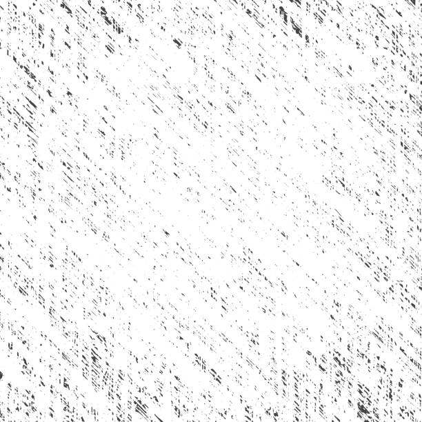 Vector square scratched abstract grunge background of black spots on a white backdrop Vector square scratched abstract grunge background of black spots on a white backdrop. Simulation of a plurality of diagonal and longitudinal scratches on the wall stamped texture stock illustrations