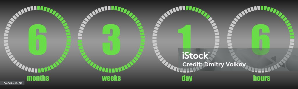 2 Week Countdown Timer Timer Countdown Month Week Day Hour Stock Illustration - Download Image ...